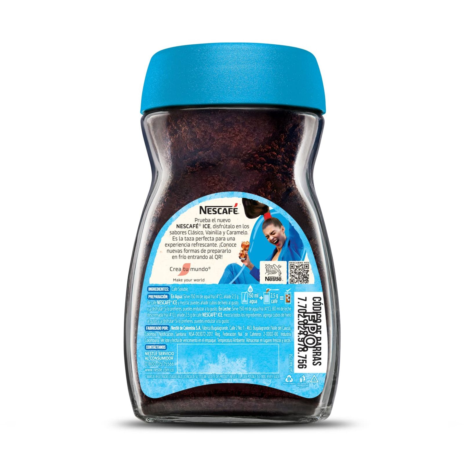 Nescafe Instant Ice Coffee Cafe Soluble Frio Ice Clasico Cold Brew Powder 85g