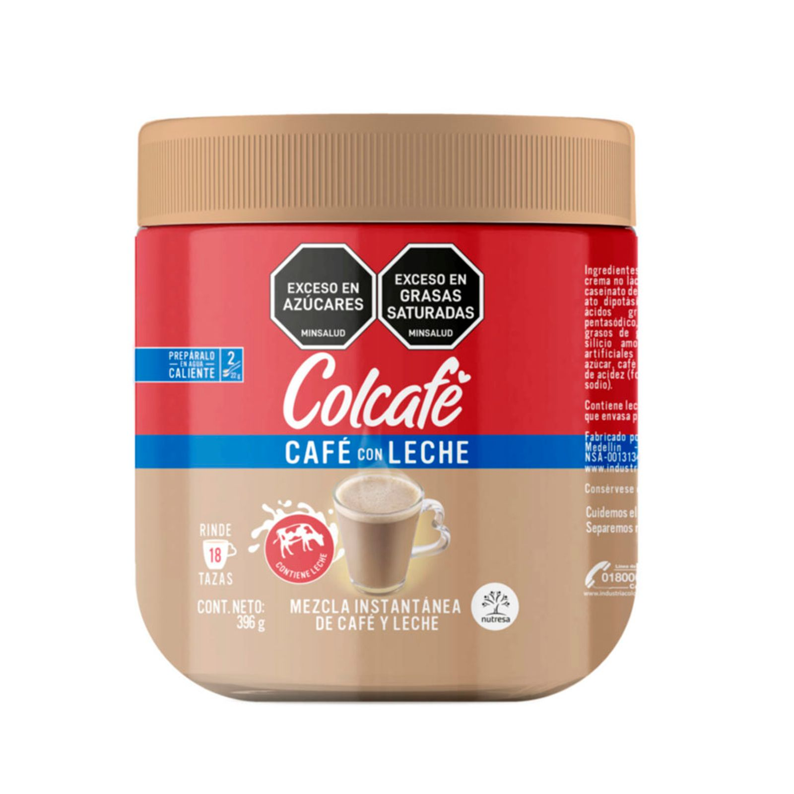 Colcafe Instant Coffee Cafe con Leche Smooth Creamy Milk Blend Bag 396g