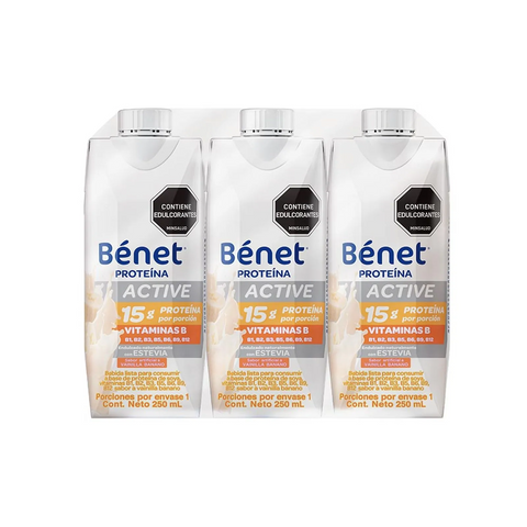 Benet Soy Protein Liquid Drink Vanilla Banana Nutritional 3-Pack - 750ml