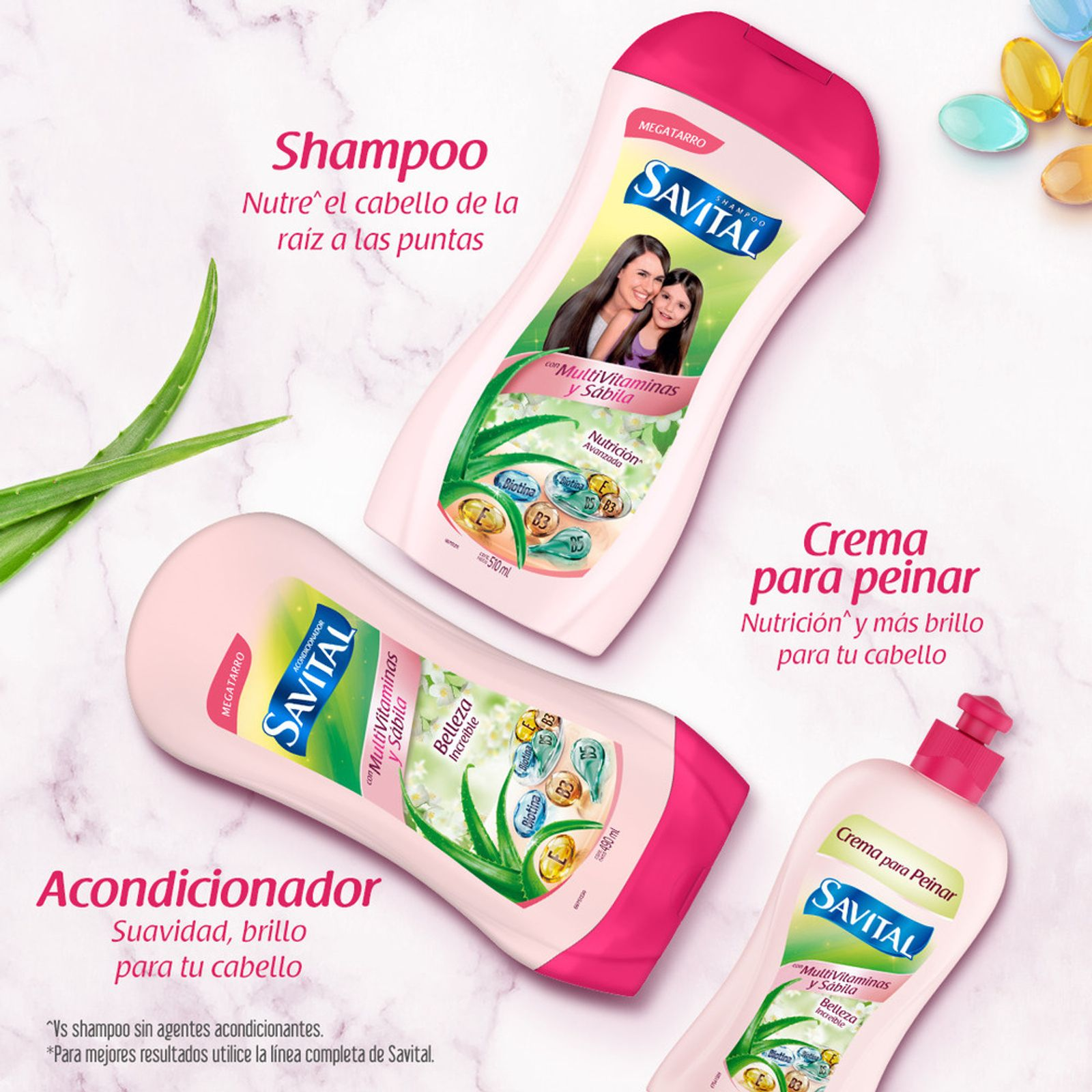 Colombian Savital multivitamin conditioner x490ml. Acondicionador multivitaminas