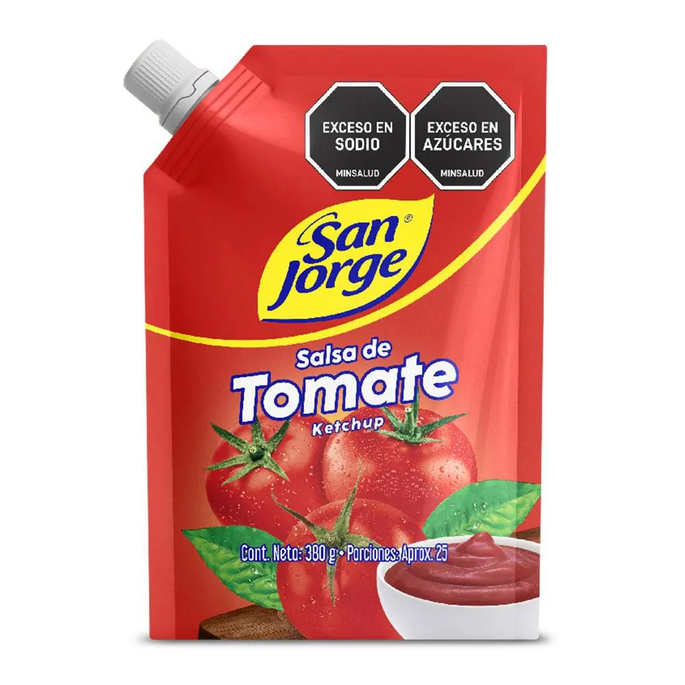 San Jorge Ketchup Sauce Salsa de Tomate Doypack Classic Tomato Base - 380g