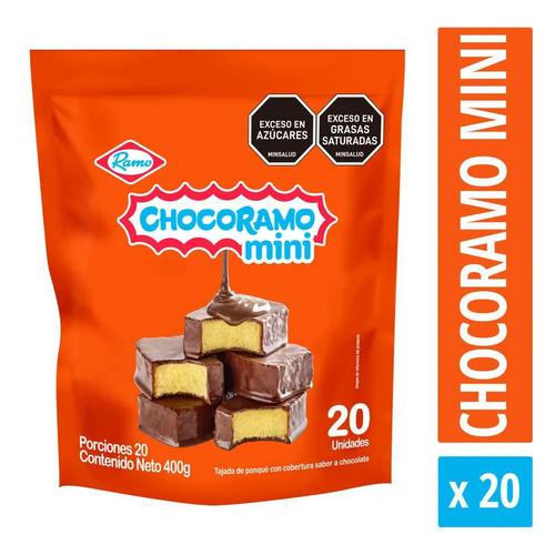 Chocoramo Mini Cake Traditional Colombian Chocolate Covered Snack 20-Pack 400g