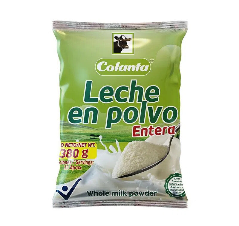 Colanta Whole Milk Powder Leche Entera en Polvo Full Cream Rich Grains - 380g