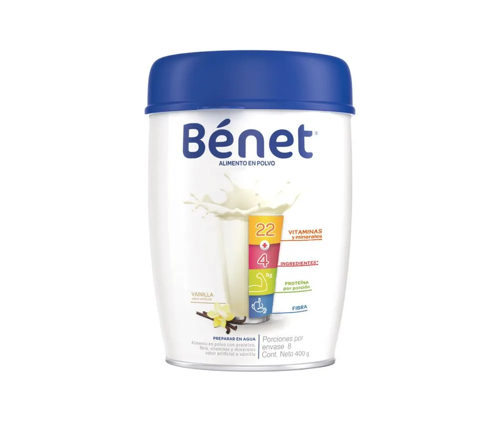 Benet Vanilla Powder Drink Jar Multivitamin Food Supplement Nutrients - 400g