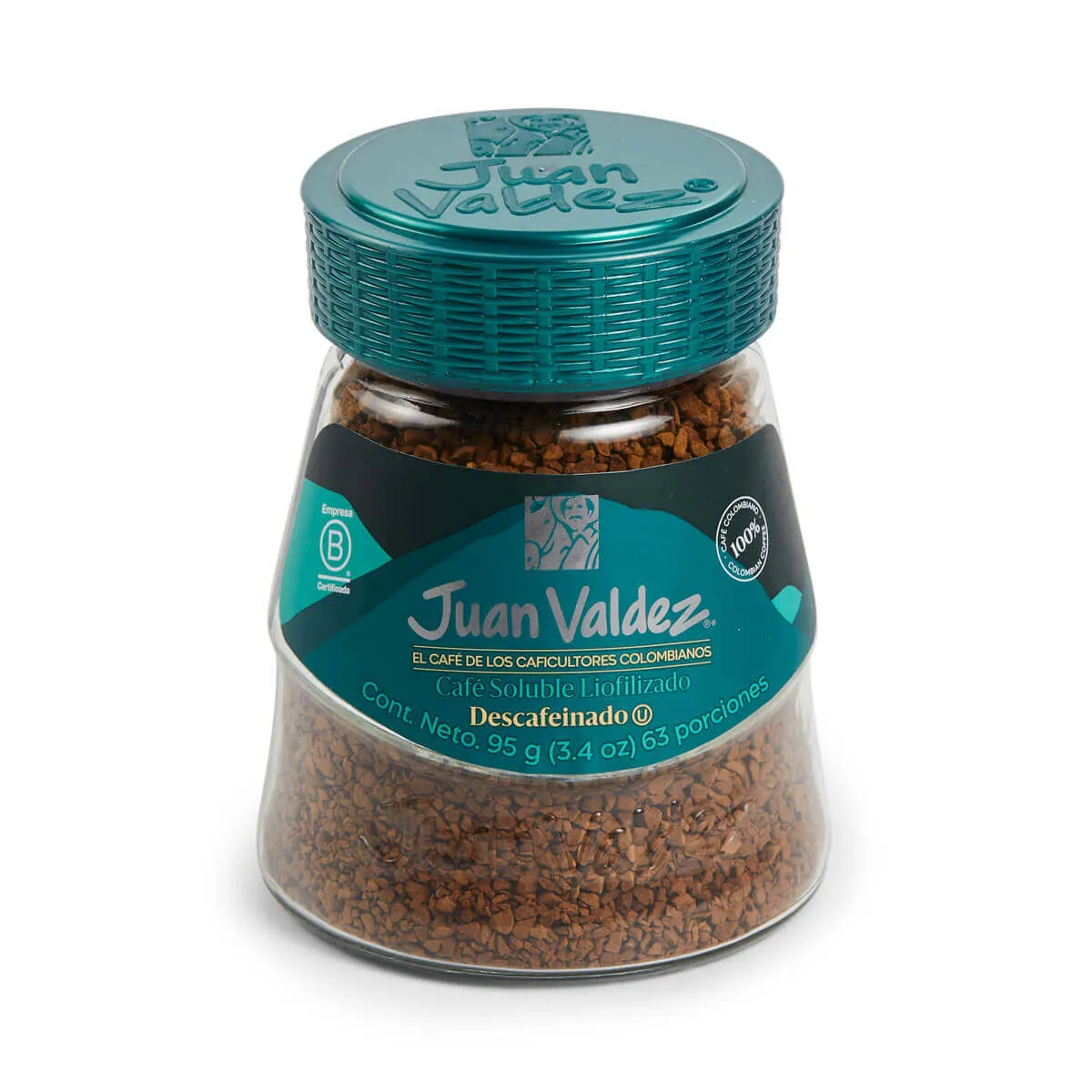 Juan Valdez Decaf Freeze Dried Instant Coffee Decaffeinated Blend - 3.4 oz (95g)