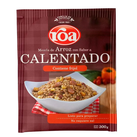 Roa Calentado Rice with Beans Arroz con Frijol Traditional Breakfast Pack 300g