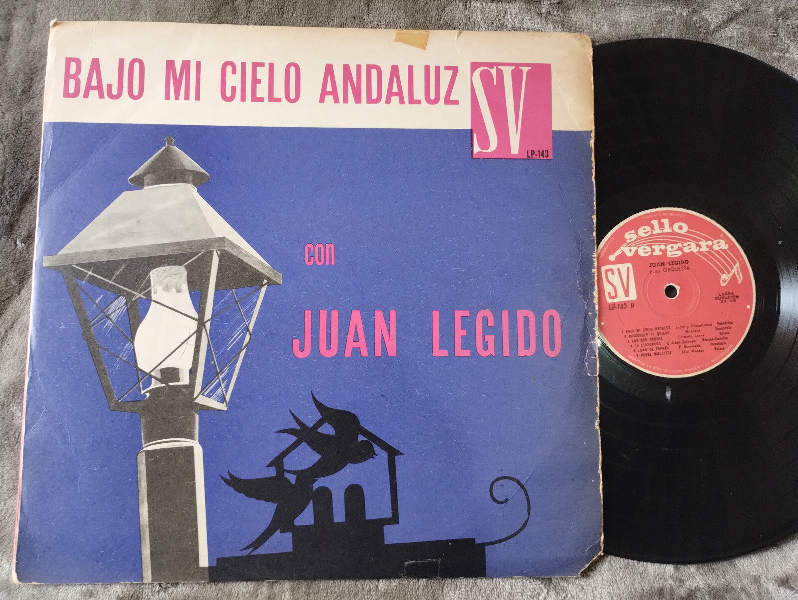 Juan Legido Con Americo Y Sus Caribes Bajo Mi Cielo Andaluz Vergara Vinyl LP