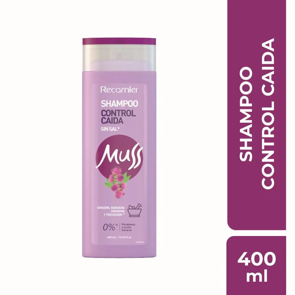 Recamier Muss Hair Loss Control Shampoo Anticaida Fortifying Formula - 400ml