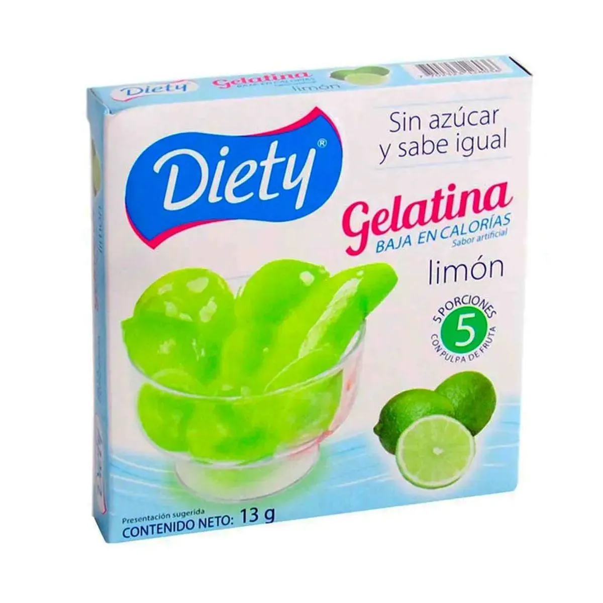 Diety No Sugar Jelly Low Calories Lemon Flavor Gelatina Limon 3-Pack 13g