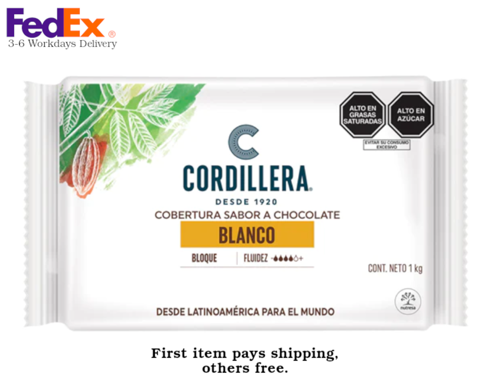 Cordillera White Chocolate Coating Cobertura de Chocolate Blanco Block - 1kg