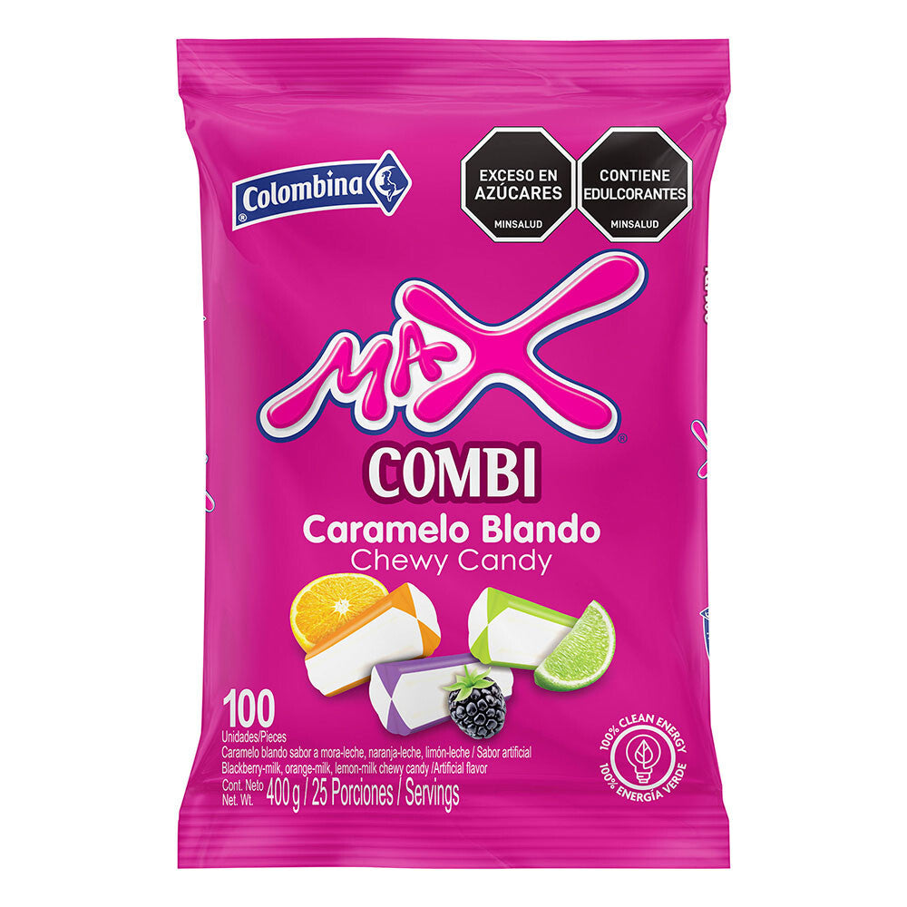 Colombina Max Combi Soft Candies Chewy Fruity Sweets Assorted Party Mix Pack