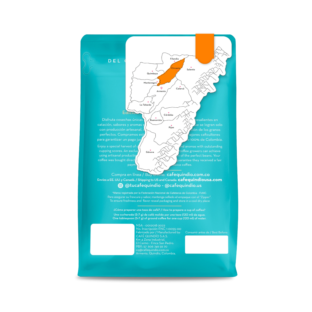 Cafe Quindio Special Harvest Honey Coffee Beans Granos con Notas de Miel - 250g