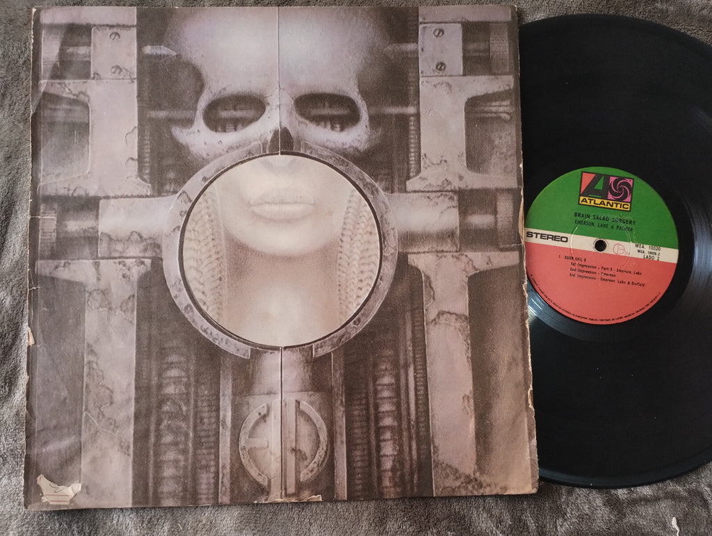 Emerson Lake & Palmer Brain Salad Surgery Atlantic Vinyl LP Record Prog Rock