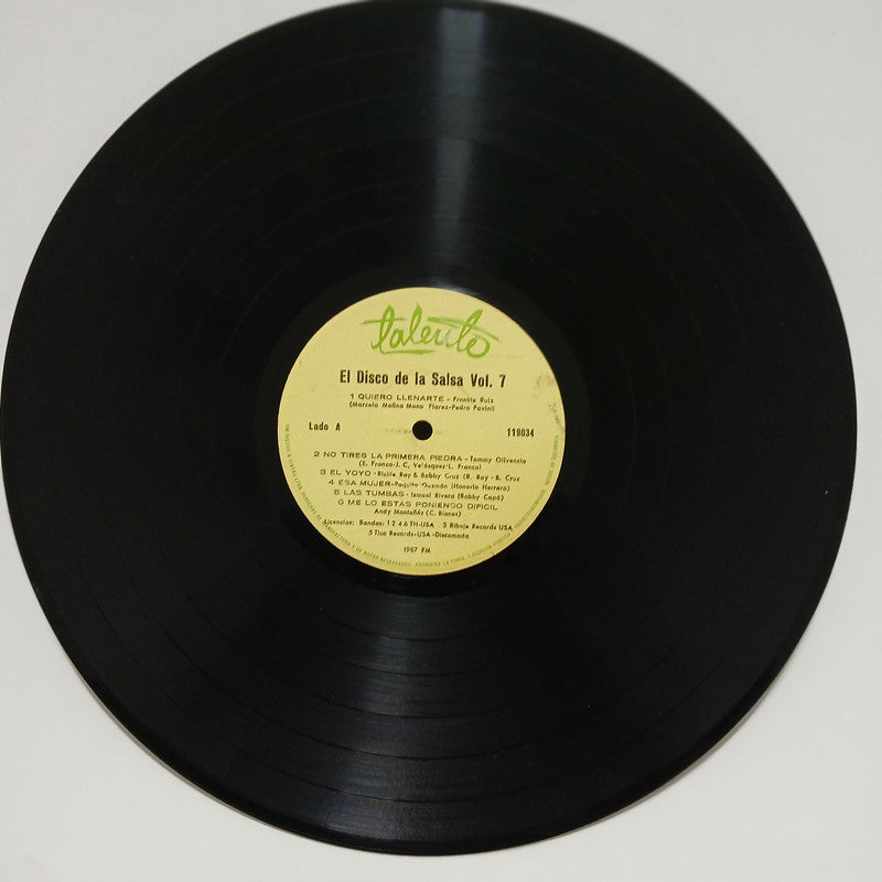 Various El Disco De La Salsa Vol 7 Talento Vinyl LP Record Vintage Salsa Comp