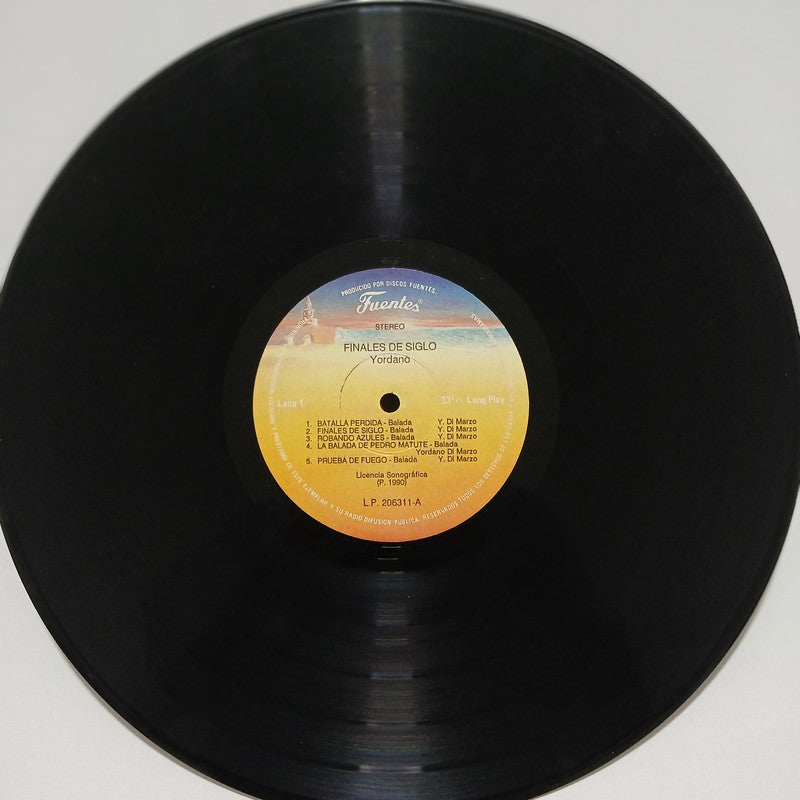 Yordano Finales Del Siglo Discos Fuentes Vinyl LP Record Rare Latin Pop Rock