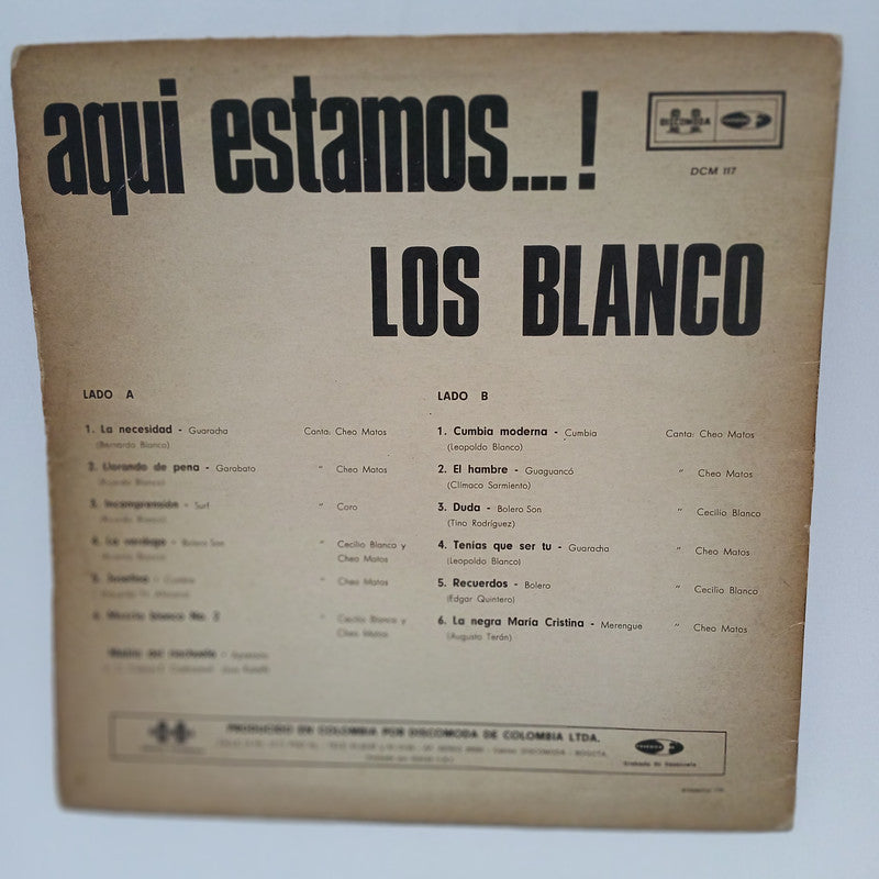Los Blanco Aqui Estamos Discomoda Vinyl LP Record Rare Venezuelan Salsa Dura