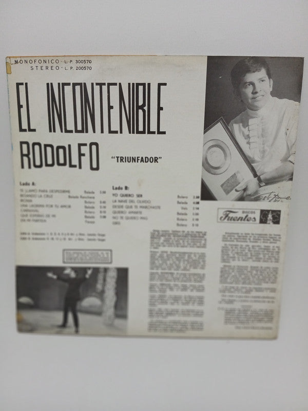 Rodolfo Aicardi El Incontenible Rodolfo ''Triunfador'' LP, Album Discos Fuentes
