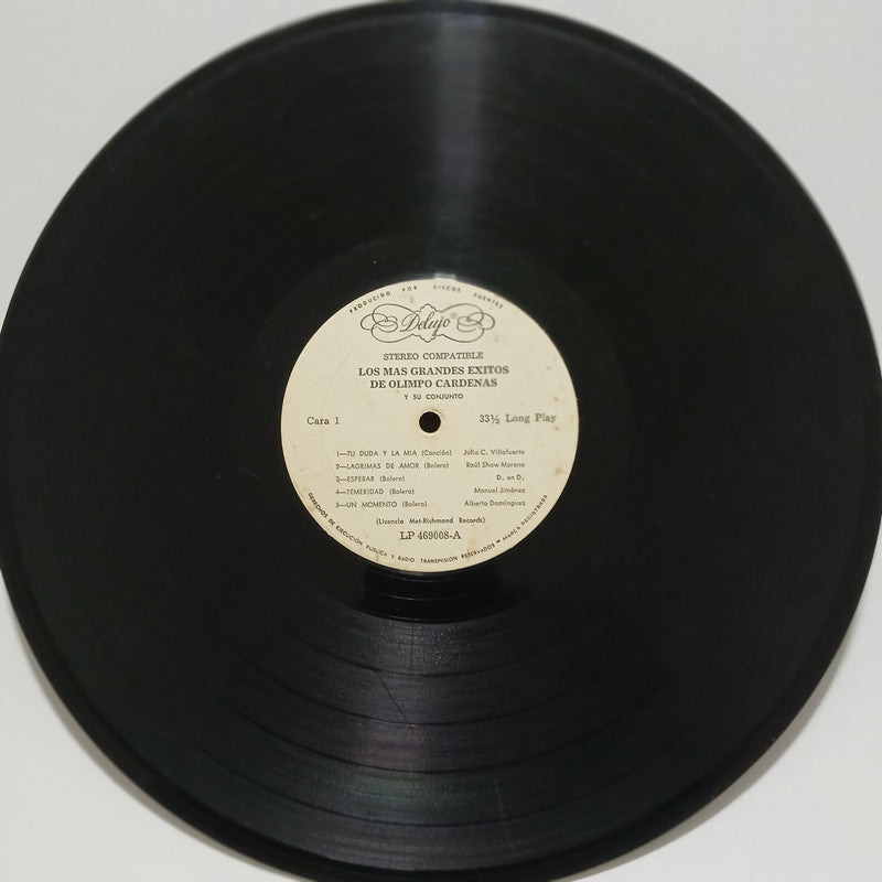 Olimpo Cardenas Los Mas Grandes Exitos Delujo Vinyl LP Record Vintage Bolero