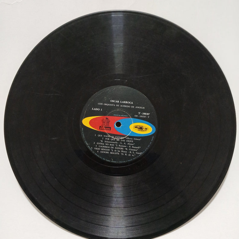 Oscar Larroca Con Alfredo de Angelis Orquesta Tipica Vinyl LP Record Tango Rare