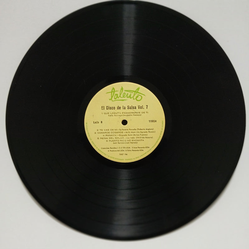 Various El Disco De La Salsa Vol 7 Talento Vinyl LP Record Vintage Salsa Comp