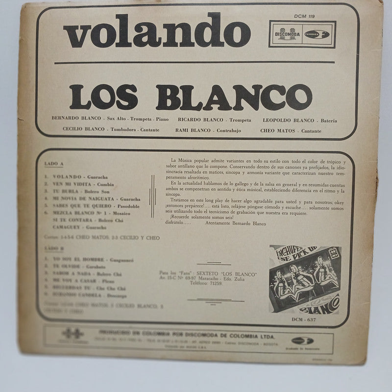Los Blanco Volando Discomoda Vinyl LP Record Rare Venezuelan Salsa Guaguanco