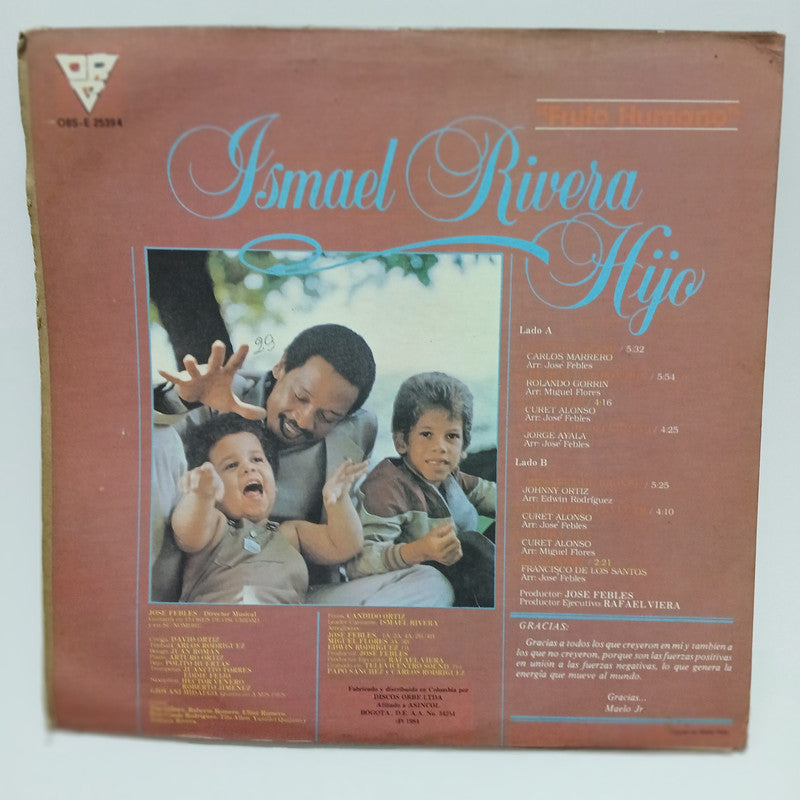 Ismael Rivera Jr Fruto Humano Discos Orbe Vinyl LP Record Rare Salsa Guaguanco