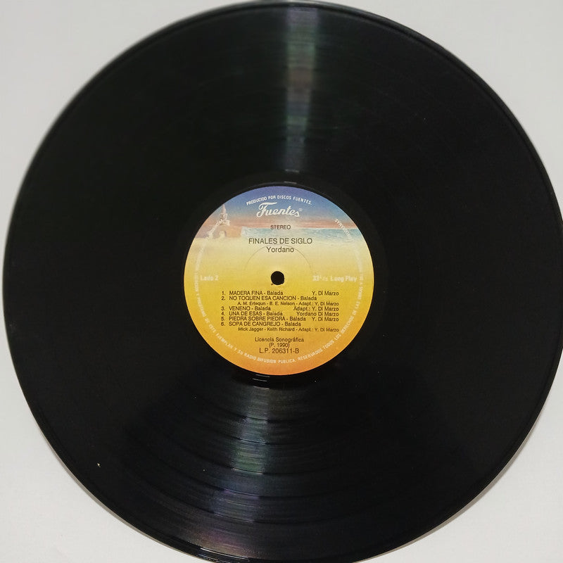 Yordano Finales Del Siglo Discos Fuentes Vinyl LP Record Rare Latin Pop Rock